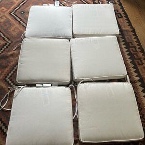 Pottery Barn Sunbrella outdoor chair cushions (set of 6)